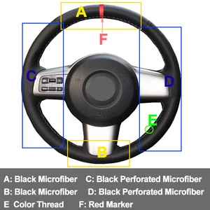 Image 3 - De coser a mano de protector para volante de coche envoltura para Mazda 2 2008, 2009, 2010, 2011, 2012, 2013, 2014 para Mazda2 trenza en el volante