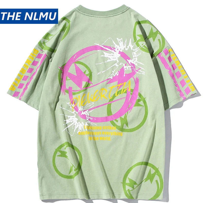 

2020 New Fashion Green T-shirt Men Hip Hop Streetwear Tshirt Harajuku Summer Tops Tees Male Cotton Short Sleeve HT87
