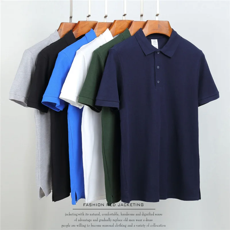 Boys Summer Tops Mens Polo Shirts Short Sleeve Cotton Loose Basic Blue Tees Plus Size Shirt Men Blank Casual Sportswear Xl |