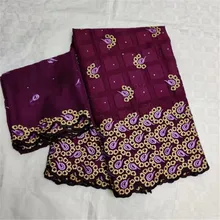 5+ 2 ярдов Африканское швейцарское хлопчатобумажное кружево ткань вышивка швейцарская вуаль кружева Дубай швейцарская вуаль кружева швейцарская с Scarf-CYE30