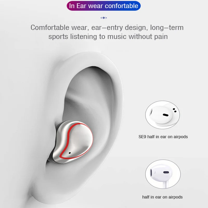 Bakeey SE-9 bluetooth 5,0 наушники беспроводные TWS наушники бинауральные HiFi Handsfree Touch Водонепроницаемая гарнитура для Xiaomi