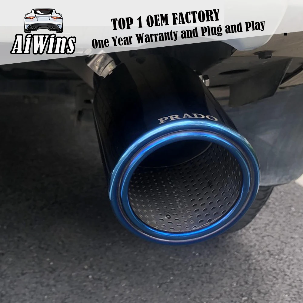 

Aiwins for PRADO 2003-2019 car muffler exterior end pipe outlet dedicate stainless steel exhaust tip tail 1pcs