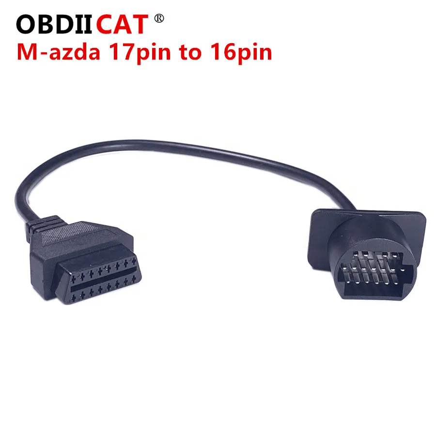 M-Az-Da 17 Pin-Kábel Obdii Obd2 Kábeldiagnosztikai Adapter Csatlakozóhoz Obd2 M-Az-Da 17Pin To 16Pin-Ig