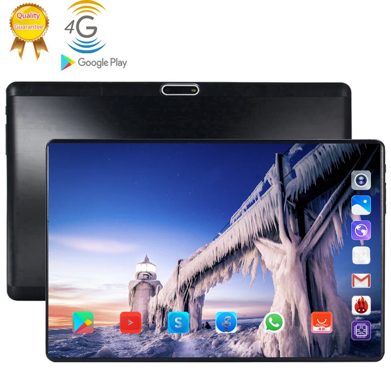 

2020 10 inch Dual Sim 3G Phone 4G LTE Tablet PC 8 Octa Core 6GB RAM 128GB ROM 1280x800 IPS 6000mAh 2.5D Android 9.0 Tablets 10.1