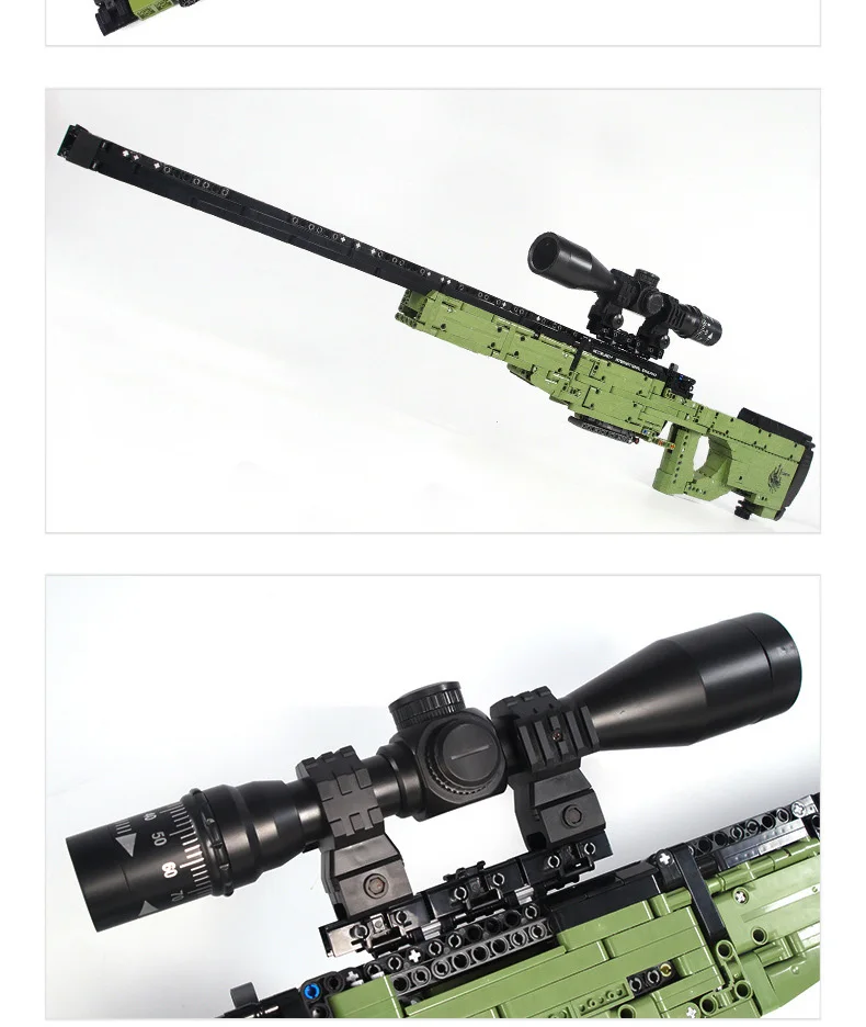 Современная Военная мировая война пистолет строительный блок оружие AWM снайперская модель винтовки кирпичи со стрельбой сборные игрушки коллекция