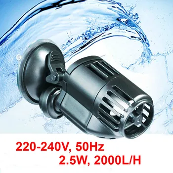 

2.5w 2000l/h Quiet Aquarium Wave Maker Submersible Water Pump Wavemaker For Fish Tank Marine Coral Reef Tank Less Than 60cm