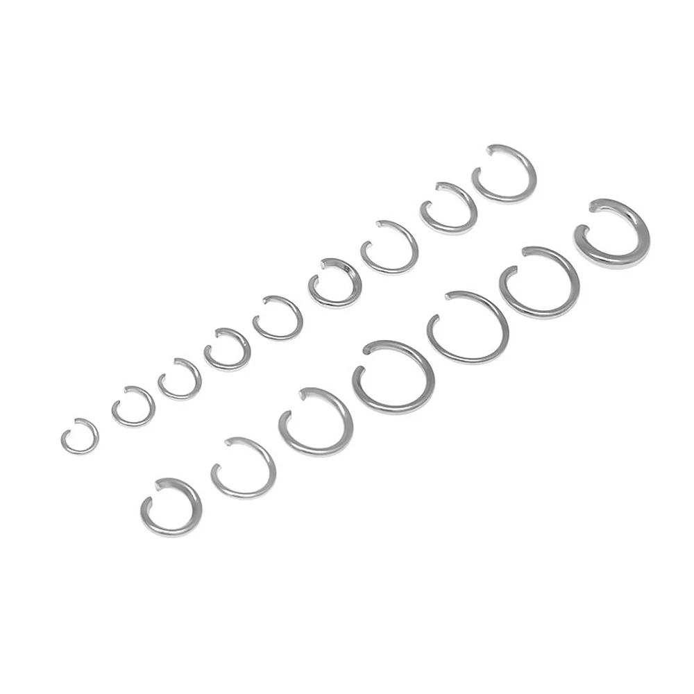 

1 Pack 304 Stainless Steel Never Fade Open Dangle Loop Ring 3 4 5 6 8 10mm Split Rings Connector for DIY Jewelry Making Findings