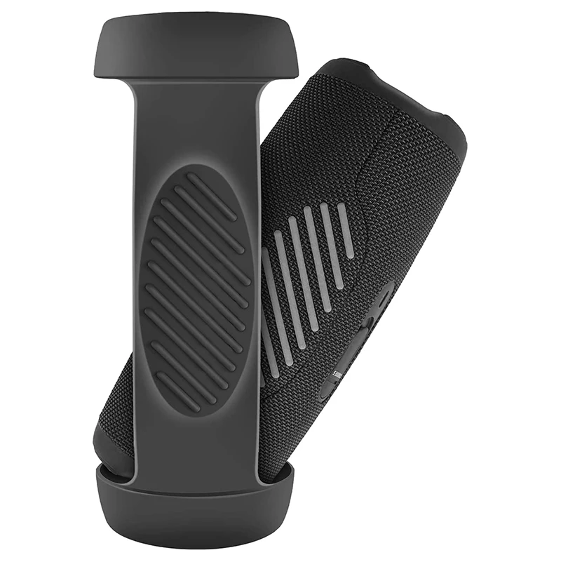 Custodia In Silicone Morbido Per JBL Charge 5 - Protezione Antiurto Con Moschettone E Tracolla - Per Viaggi, Campeggio E Spiaggia (Nero)
