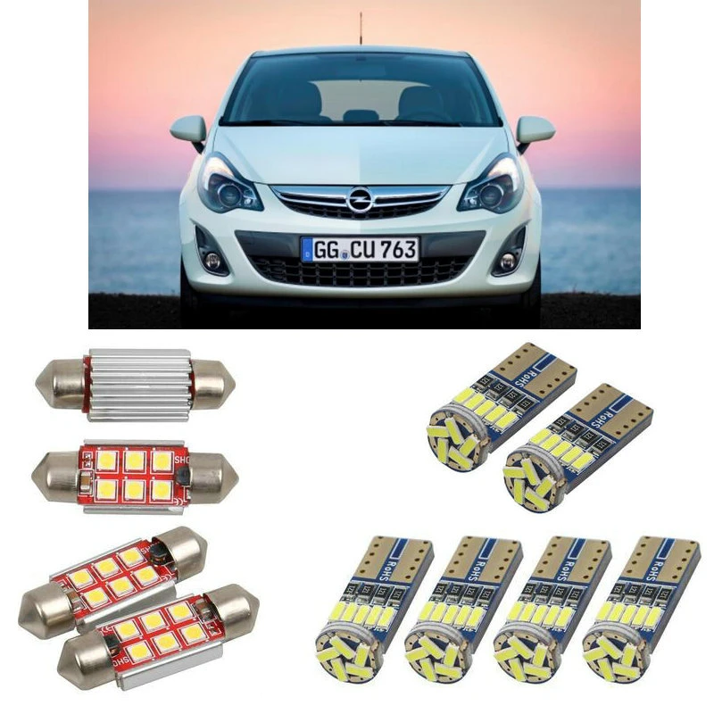 super bright Interior led Car lights For Opel corsa d s07 hatchback corsa d  van s07 bulbs for cars|Signal Lamp| - AliExpress