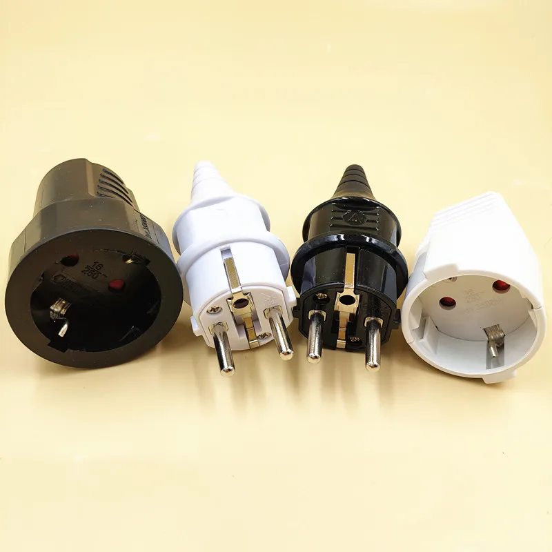 

EU 16A 250V Korea Russia France Germany Grounded Industry Assemble Wired Power Cable Connector Female Male Socket Plug
