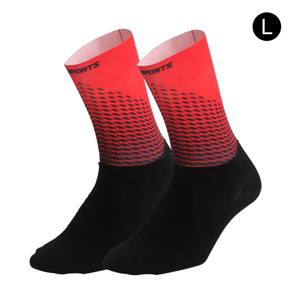Высококачественные мужские футбольные носки для велосипедистов, женские носки для горного велосипеда, дышащие носки для шоссейного велосипеда, носки для спорта на открытом воздухе - Цвет: Red