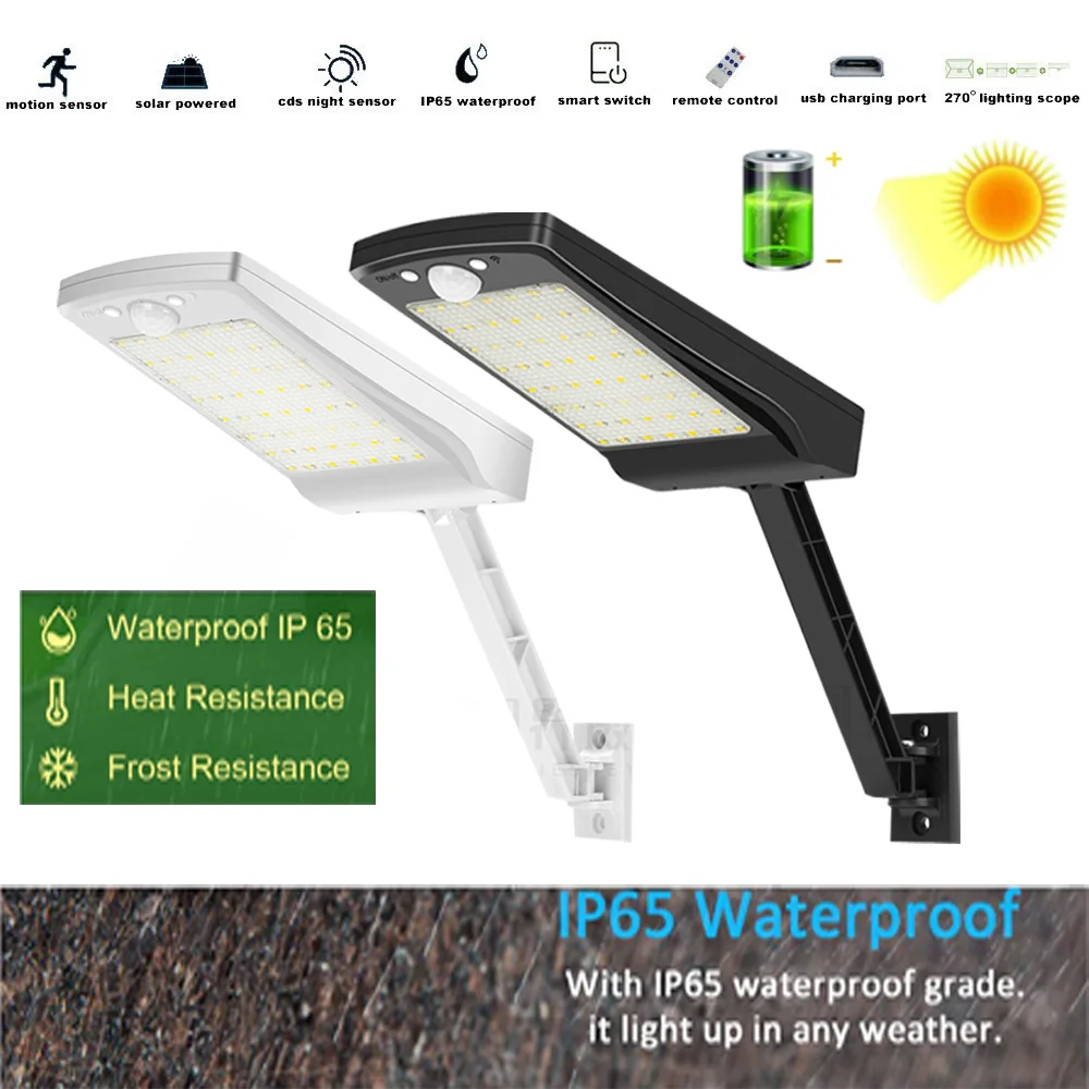 56 светодиодных солнечных ламп Открытый Путь Сад огни настенный светильник