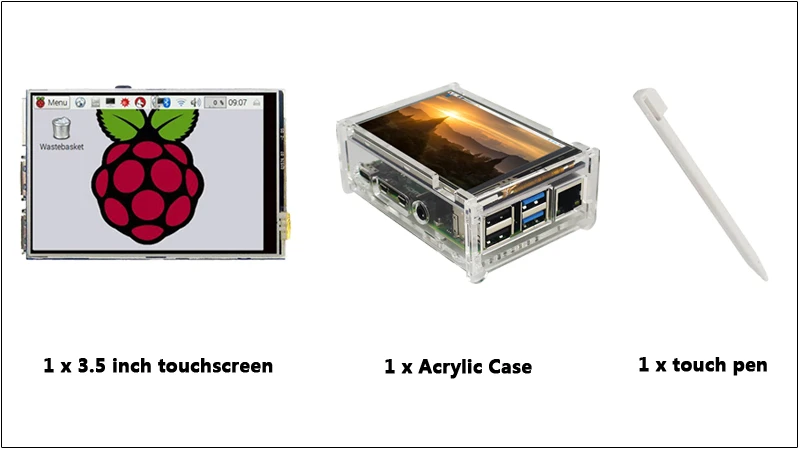 Для Raspberry Pi 4 дисплей 3,5 дюймов TFT сенсорный экран 480*320 lcd+ акриловый чехол для корпуса для Raspberry Pi 3 Model B 3B Plus