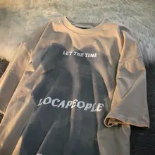 Camiseta de manga corta para hombre, ropa de calle con estampado de dibujos animados retro, estilo Harajuku americano, informal, suelta, combina con todo