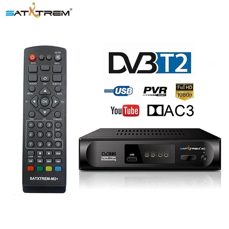 Satxtrem M2 плюс DVB-T2 HD получать с пультом дистанционного управления Управление ТВ