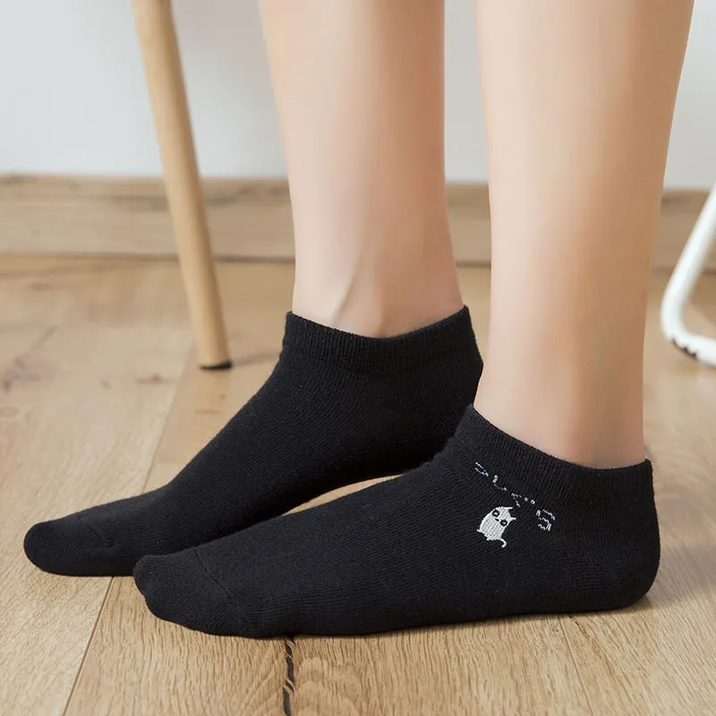 Милые носки; милые женские хлопковые носки с рисунком кота; забавная лодка; Носки ярких цветов; Kawaii Wild Happy; удобная модная уличная одежда в Корейском стиле