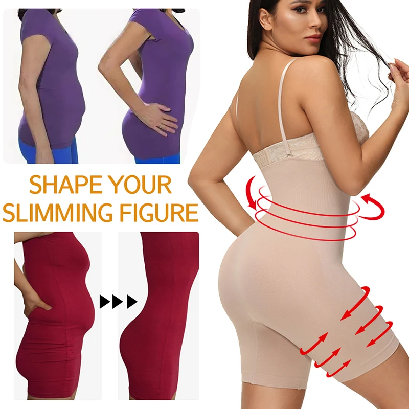 Women Shapewear Bodysuits Firm Tummy Control Butt Lifter Full Body Shaper Waist Trainer Corset Thighs Slimmer Slimming Underwear tummy tucker