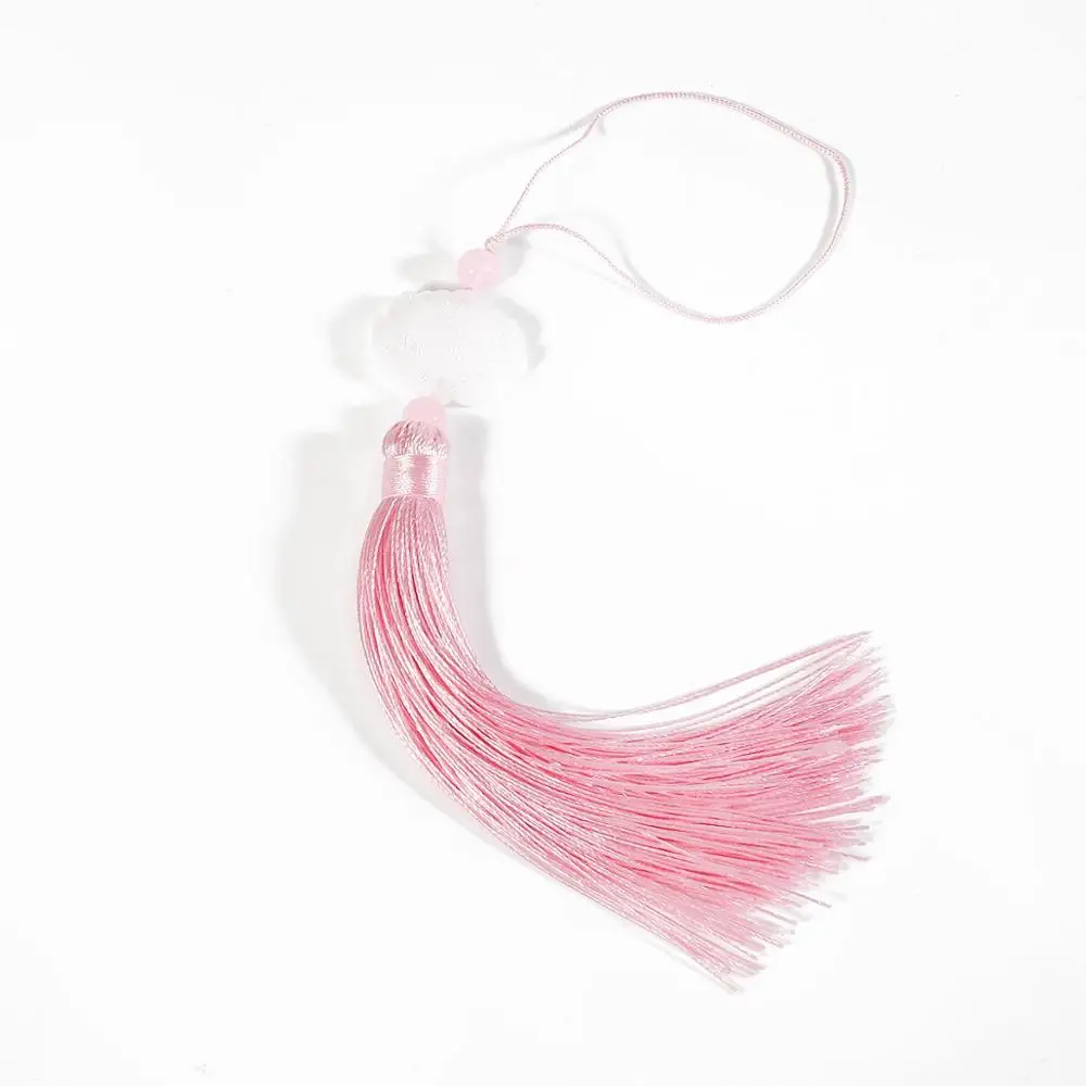 2 шт полиэстер шелковая кисточка DIY Ключ сотовый телефон сумка Украшение кисточки отделка шитье для занавески аксессуары для одежды - Цвет: Pink