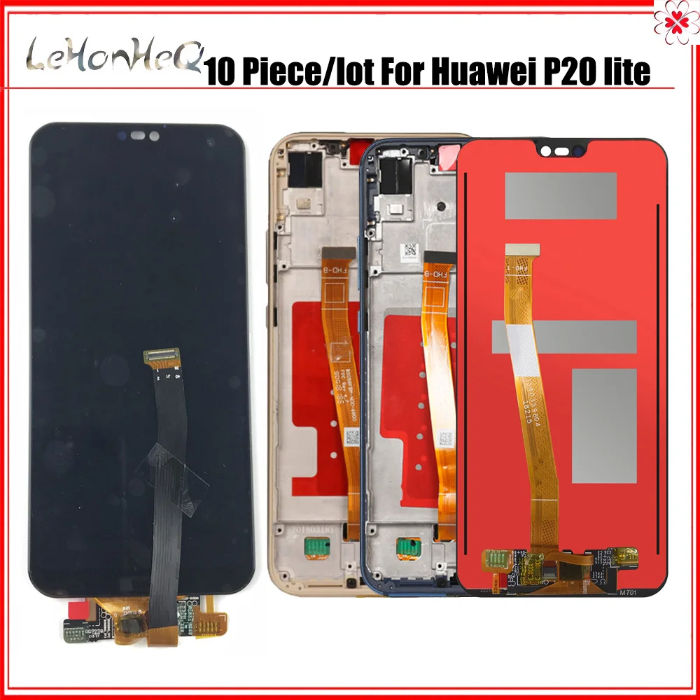 10 шт./лот AAA качественный ЖК дисплей с рамкой для HUAWEI P20 Lite экран ANE LX1 LX3 Nova 3e|Экраны