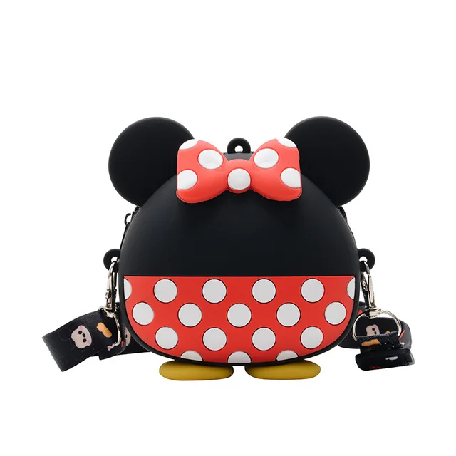 Anime New Disney Backpack for Children Mickey Minnie Mouse Bag Waterproof Silicone Bag Baby Girl Kindergarten