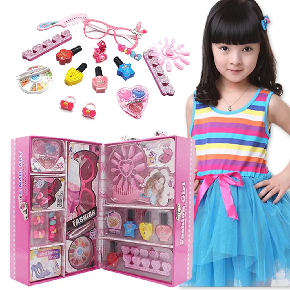 Детский макияж дом игральные игрушки нетоксичный на водной основе пилинг лак для ногтей принцесса косметический подарок детский макияж набор