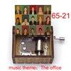 The Office Fun Dwight Jim Pam Figure Print Wooden Music Box Music Theme Musical Box Birthday Gift For Friends 6