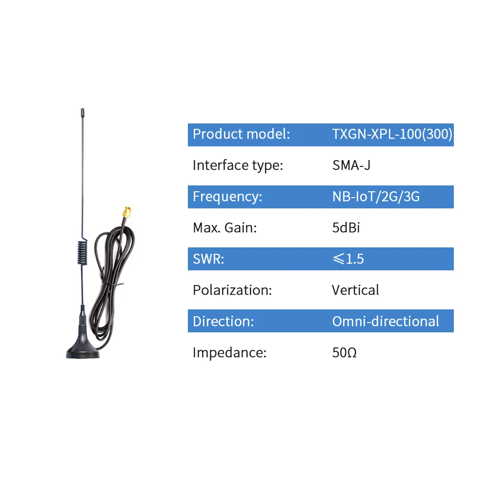 2pcs 3G GSM 915MHz Antenna NB NB IoT Lora Antenna Omni with Magnetic Base Long Range 2