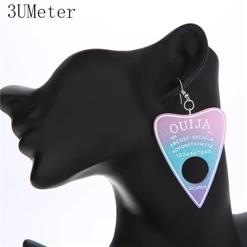 1 пара, женские серьги-капли, многоцветная смола, Ouija planchette, амулеты, полимерная серьга для подарка на день рождения, детские женские ювелирные изделия