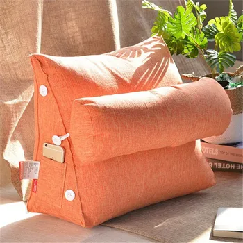 

Bedside Cushion Backrest Comfortable Velvet Wedge Bed Reading Pillow Sofa Pain Relief Pillow Home Relaxation Decompression
