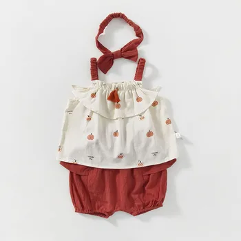 

Baby Clothing Ssets 3pcs 2020 Baby Set Baby Boy Pumpkin Clothes NewBorn Baby Clothing Set SummerCotton Suit