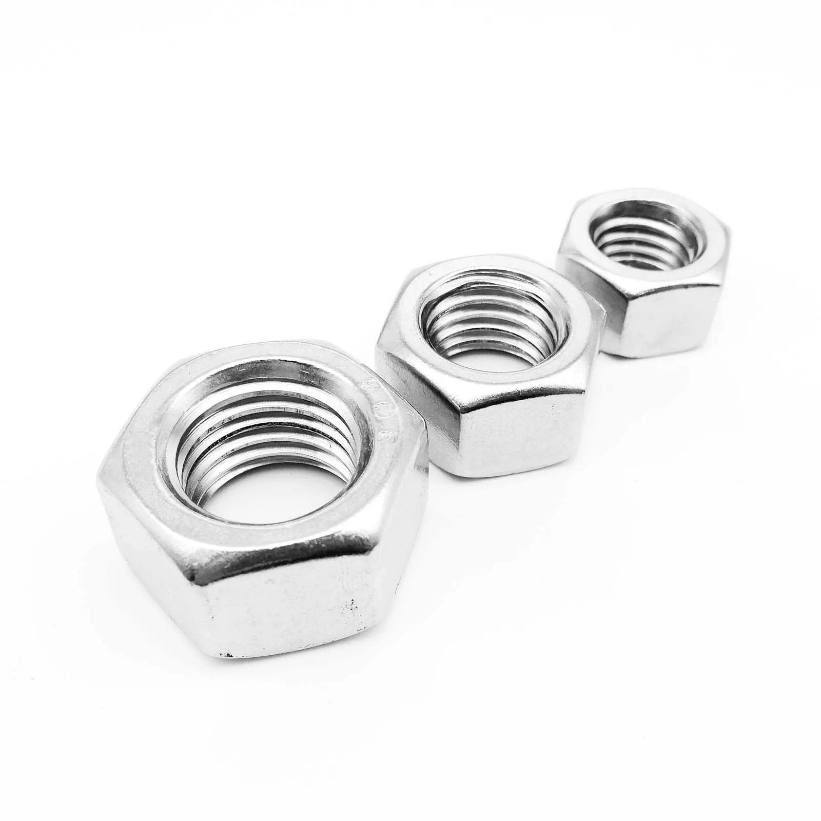 Hexagon Nuts M1 M1.2 M1.4 M1.6 M2 M2.5 M3 M3.5 M4 M5 M6 M8 M10 M12 M16 M20 M24 DIN934 304 Stainless Steel