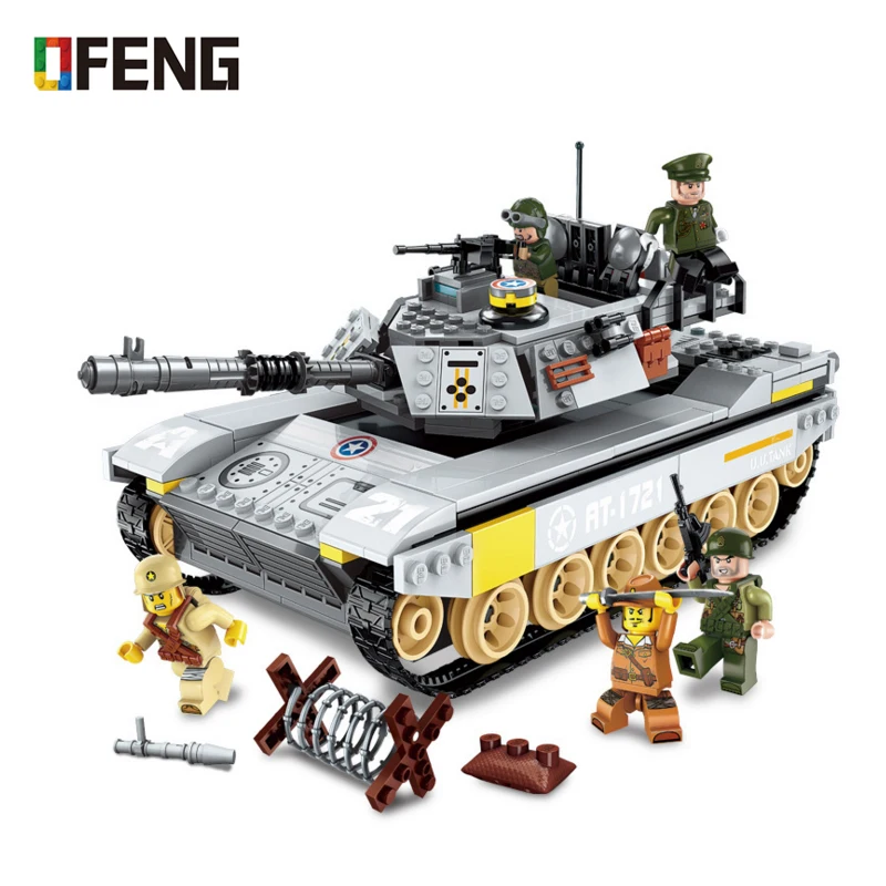 

military tank enlighten building blocks Battle Sea Force Overload Model Figure Bricks Toys for Children Gifts