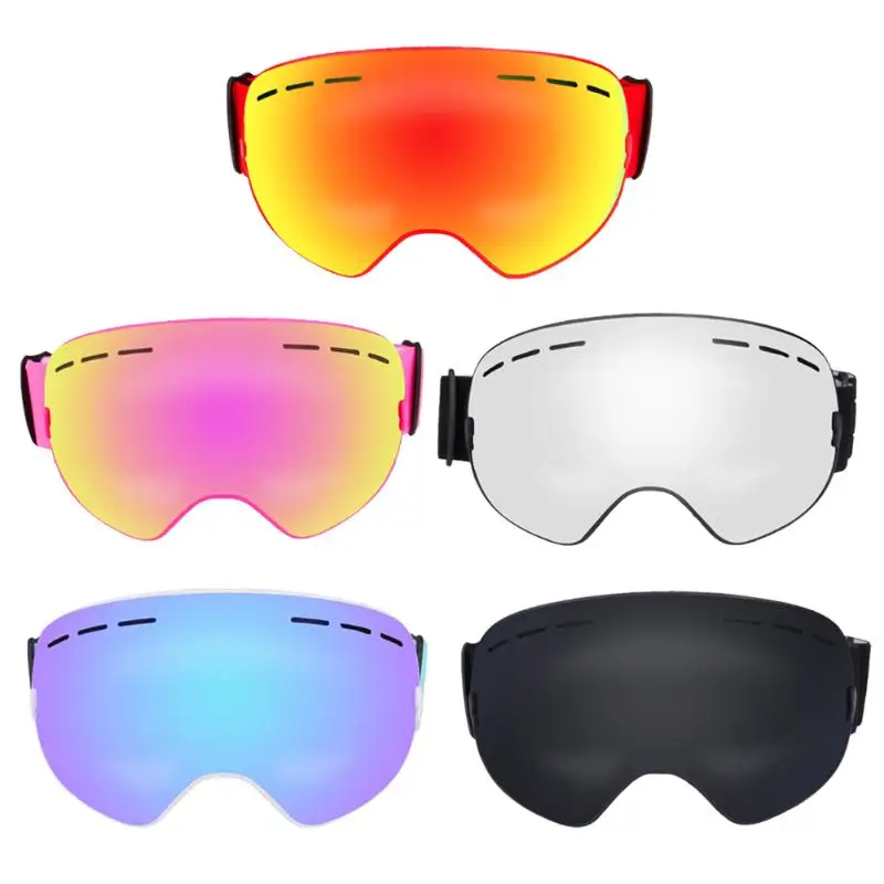 Лыжные очки двухслойные UV400 противотуманные очки для лыжного спорта на открытом воздухе