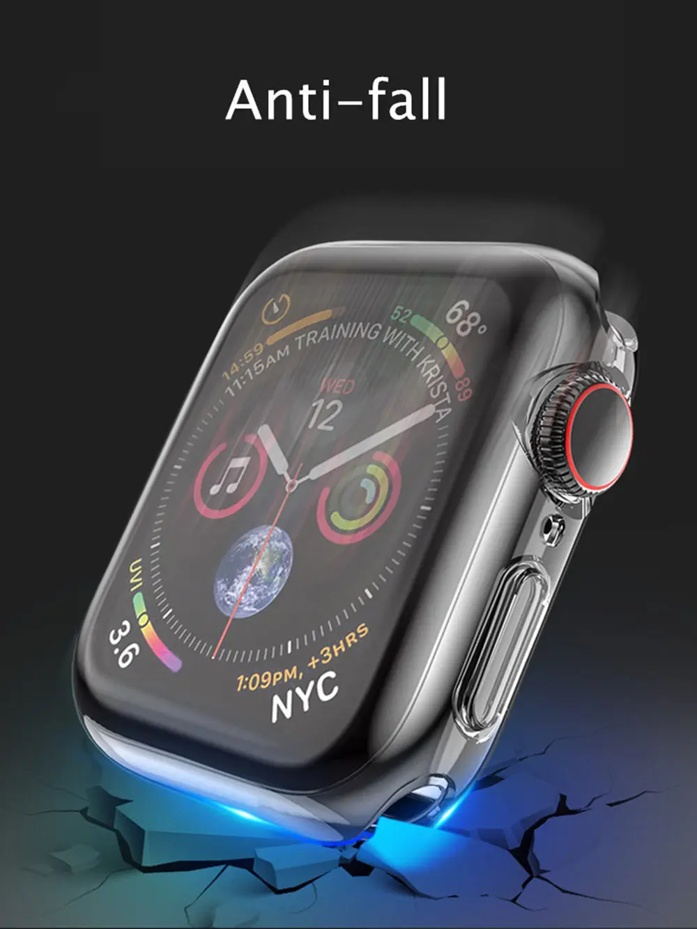 Прозрачная крышка для apple watch 5 Чехол iwatch 44 мм 40 мм apple watch 4 ультра-тонкий ТПУ защитный бампер для экрана Аксессуары для часов