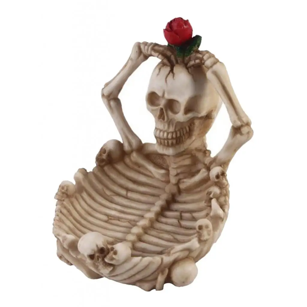 Reallistic Resin Human Skull Bone Shaped Ashtray