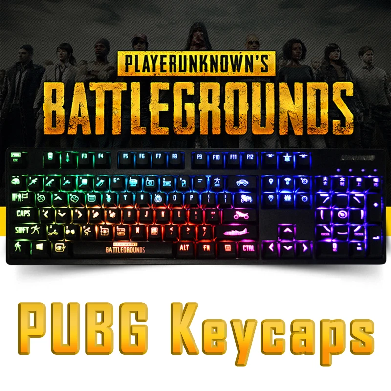 PUBG колпачки для механической клавиатуры MX переключатели BattleGround Keycaps Double Shot ANSI Раскладка