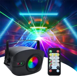 Lumières de fête à 52 motifs LED, commande vocale de musique, DJ Disco, scène, lampe à effet Laser pour mariage, noël, nouvel an, décor de vacances 