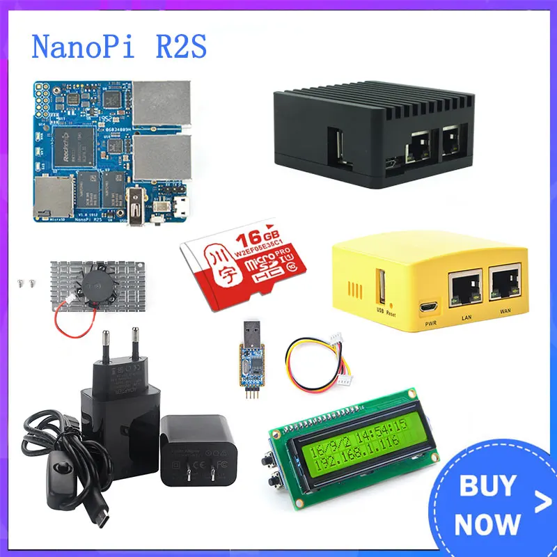 NanoPi R2S в системе OpenWrt RK3328 мини фрезерный станок двойной гигабитным портом 1 Гб