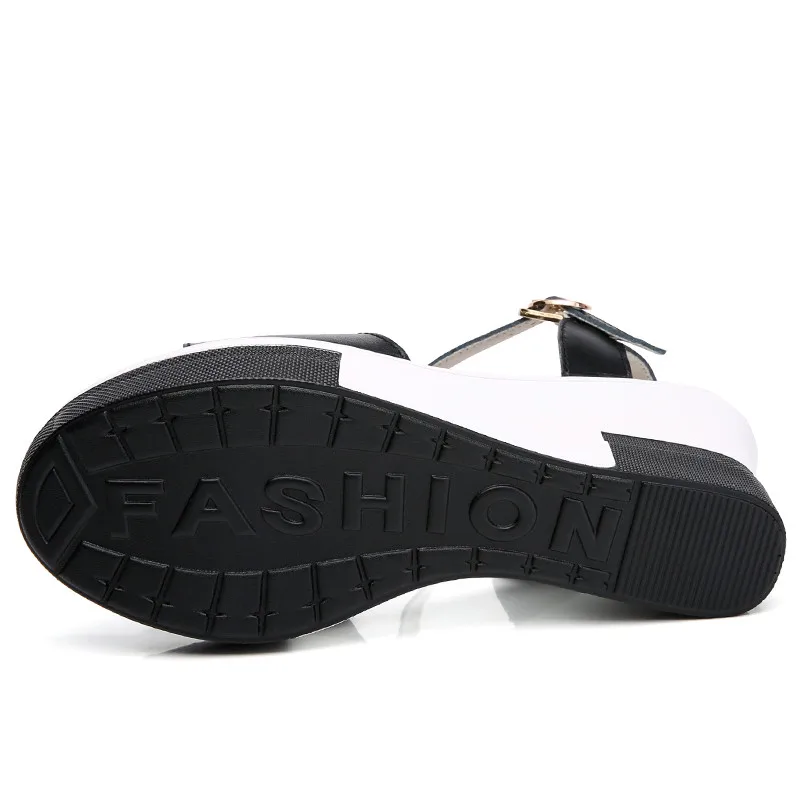 CEYANEAOWomen/Босоножки на платформе обувь из натуральной кожи белые туфли на плоской подошве Высокий каблук Летняя платформа E023