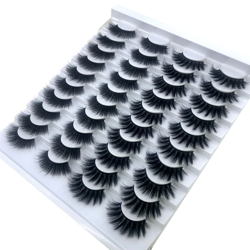 20 PAIRS 12D001 HBZGTLAD 5/8/20 пар натуральные накладные Искусственные ресницы длинные Макияж 3d ресницы серо-коричневого цвета наращением норковые ресницы для красоты - Цвет: 20 PAIRS 12D001
