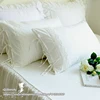 Princess Pure White Double Layer Lace Flounced Cotton Wedding Pure Cotton Bedding Pillowcase  pillow cover ► Photo 2/6