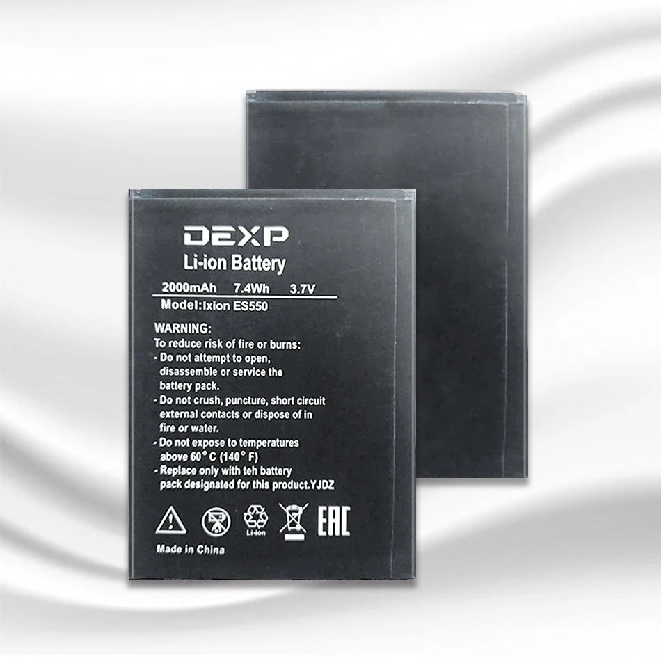 2019 Новый 2000mAh ES550 Аккумулятор для DEXP Ixion ES 550 мобильный телефон аккумулятор |