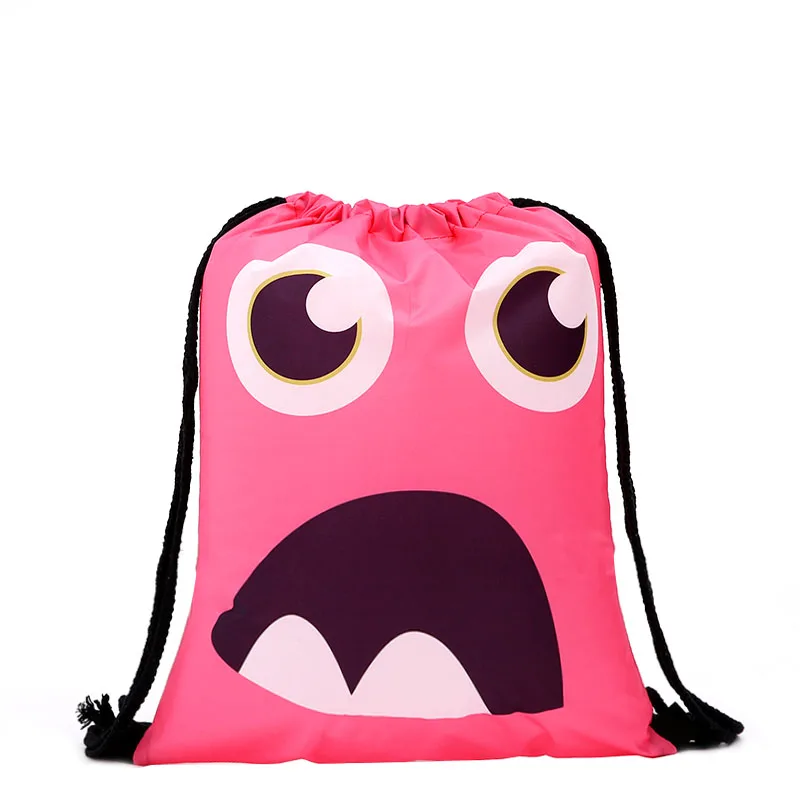 drawstring Backpack fashion Women 3D printing travel softback men Casual bags unisex Women's shoulder drawstring sport Funny bag