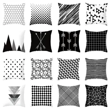 

Geometric Dot Line Striped Print Pillow Case Cushion Cover Sofa Bed Car Decor