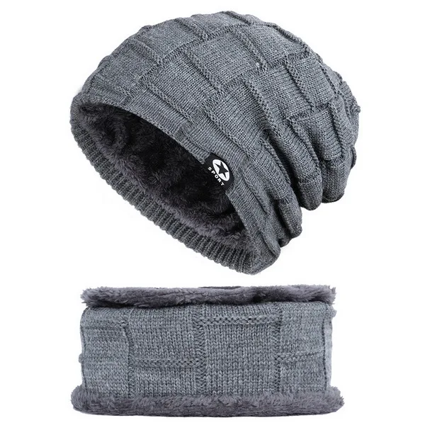 Фирменные NUZADA для мужчин и женщин, шерстяной шарф, шапки Skullies Beanies, шапки, зимняя Лыжная шапочка, теплая шапка-маска, вязаная шапка с защитой от холода - Цвет: Gray-Gray