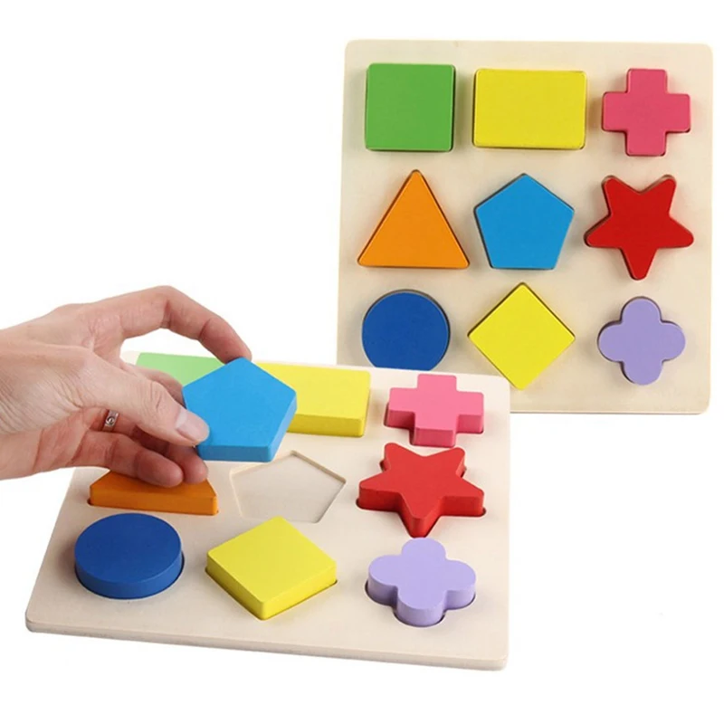 Классическое образование Монтессори Деревянные игрушки головоломка для детей классификация геометрии раннего обучения подарки