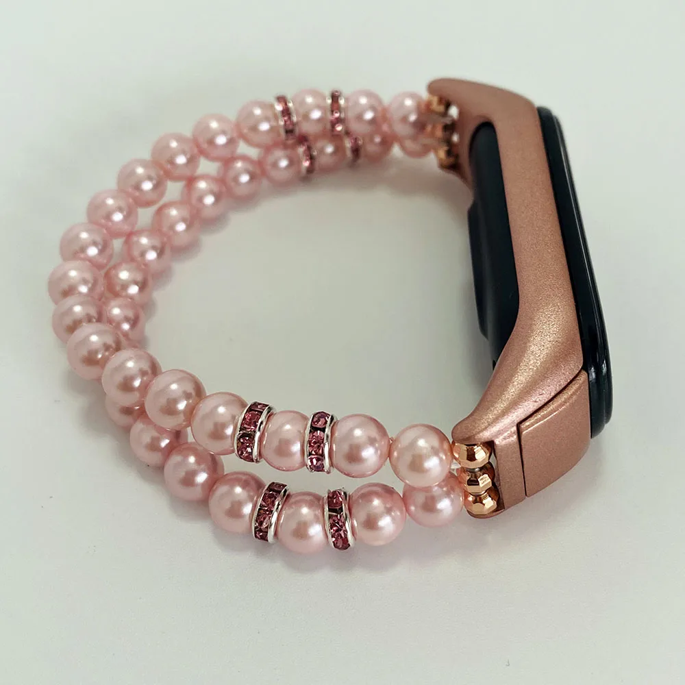 Stretchy Strap for Xiaomi Mi Band 6 Mi5 Bracelet for Women Mi Band 5/4/3 Wristband Accessories Miband Watchband Jewelry Elastic