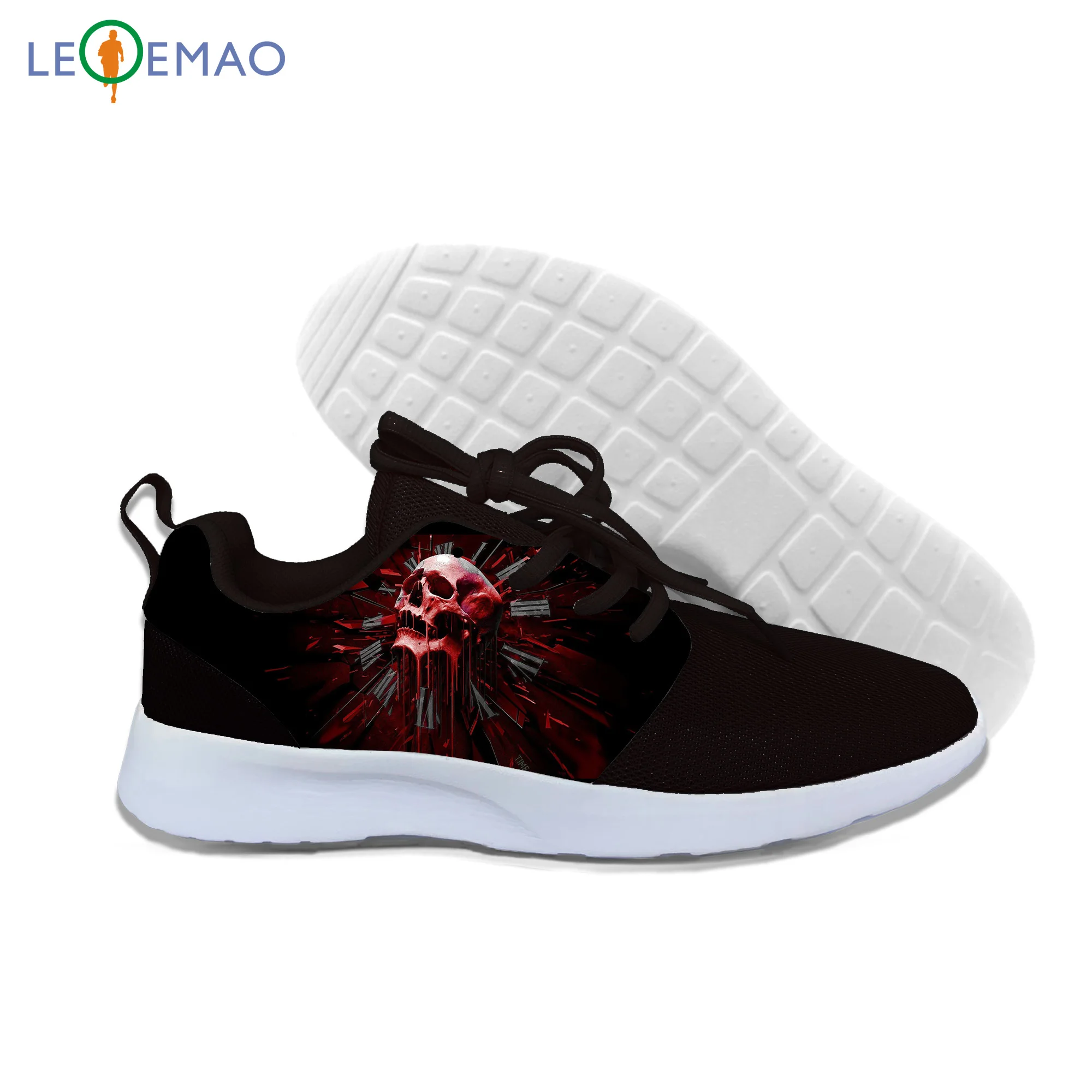 

Personality Running Shoes 3D Skull Spring Summer Autumn Winter Quality Hip Hops Walking Lace-Up Gym Casual Sneaker
