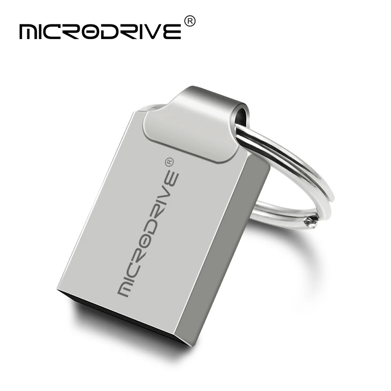 Usb Flash Drive 64gb Super Mini Usb Stick 128gb Pen Drive 16gb 8gb 4gb Memory Stick Usb 2.0 Metal Pendrive 32gb Free Custom Logo - Цвет: Серебристый