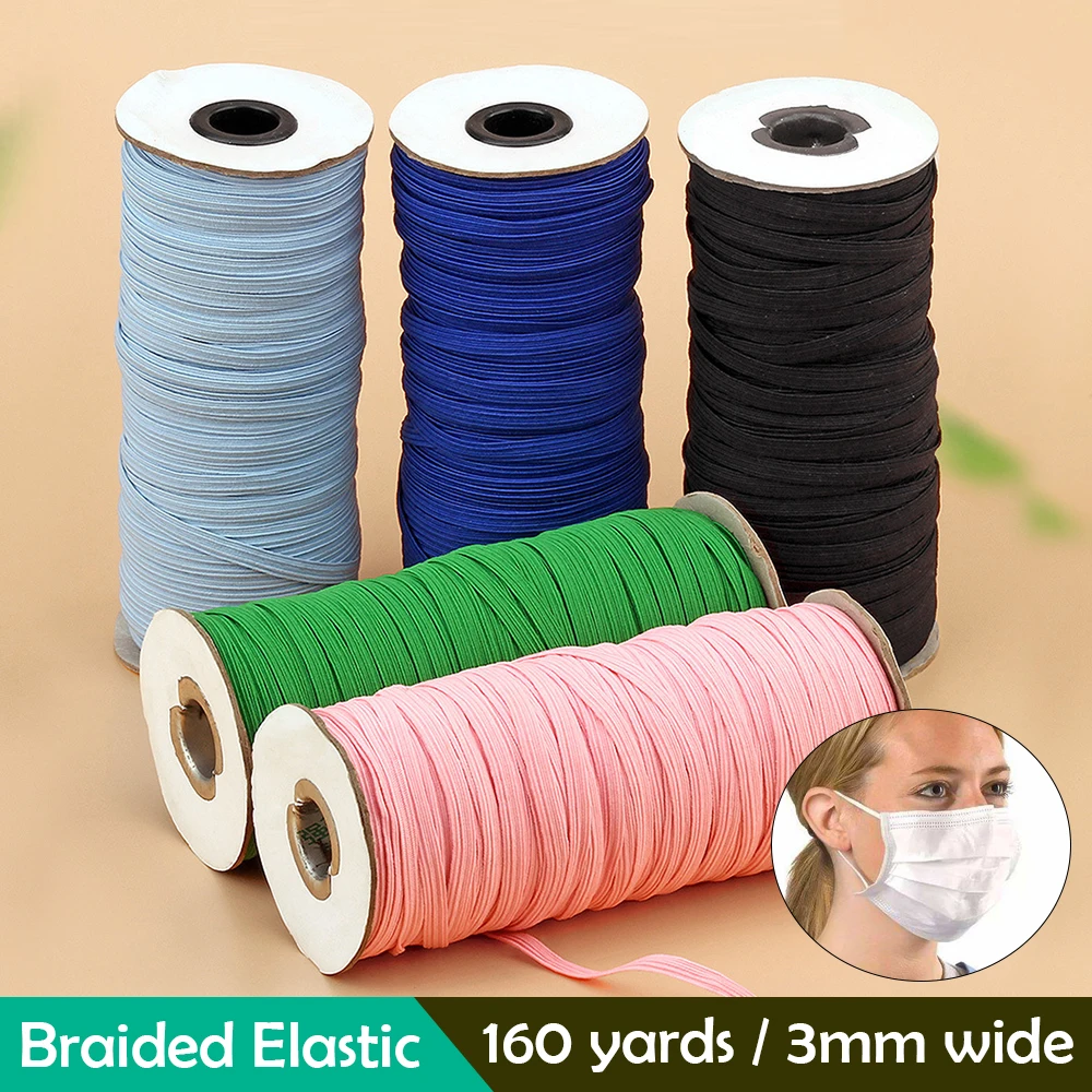 

Elastic Braiding Cords Stretchy Elastic Bands Mask Rope for DIY Sewing Crafting Mask Making